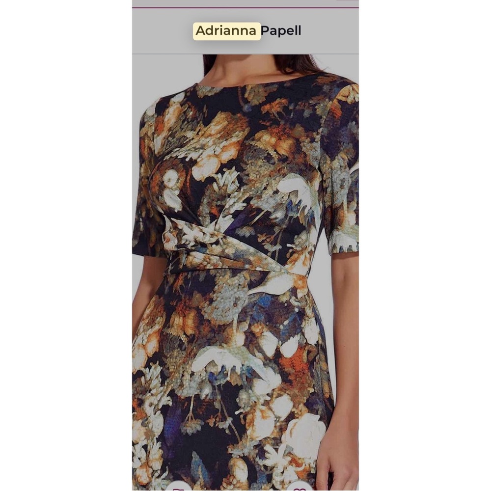 Adrianna Papell Multicolor Floral Dress